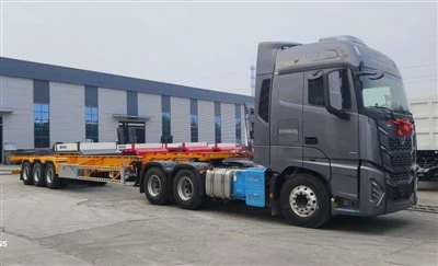 سه محور 45-پایی یخچال دار اسکلت نیمه تریلر ایربگ بالابر محور BPW Axle